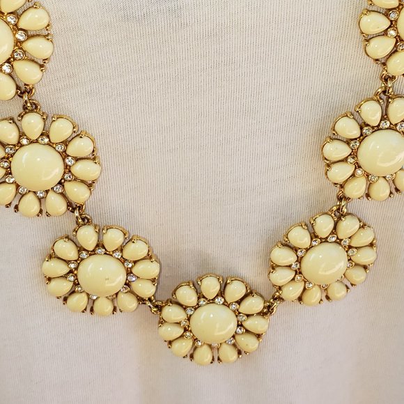 Kate Spade Jewelry - Kate Spade off white flower statement necklace